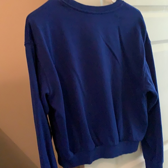 Blue cropped long sleeve shirt - Picture 2 of 3